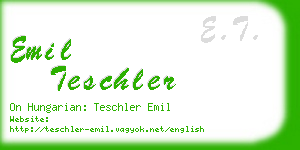 emil teschler business card